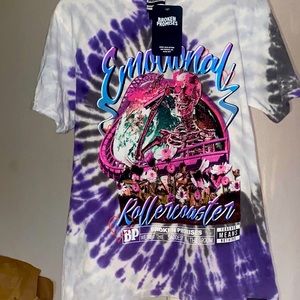 Purple tie-dye skull t-shirt broken promises
